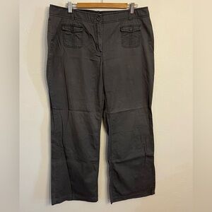 New York & Company Gray Wide Leg Chino Pants